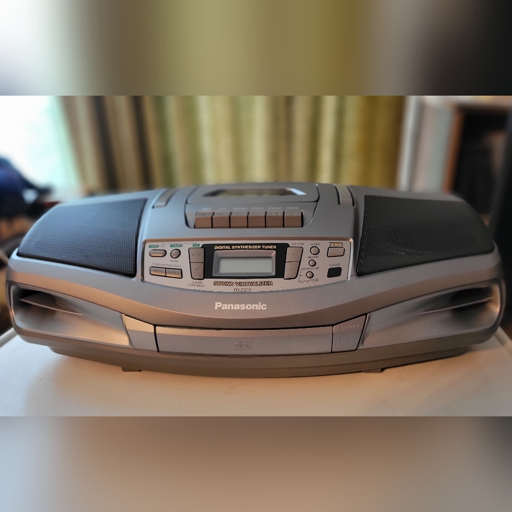 Panasonic Silver Boombox with Portable Audio